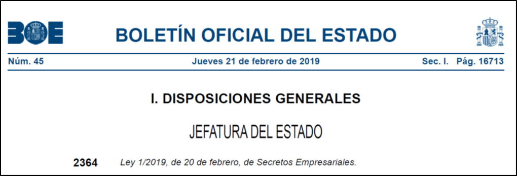¿Sabes en que te afecta la entrada en vigor de la Ley de Secretos Empresariales?