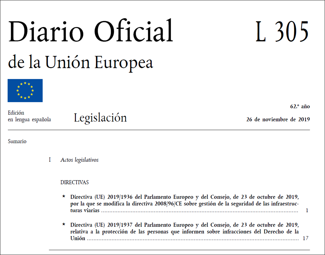 ¿La Directiva “whistleblowing” incidirá también en el Compliance Técnico?